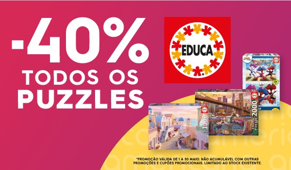 -40% em todos os puzzles educa